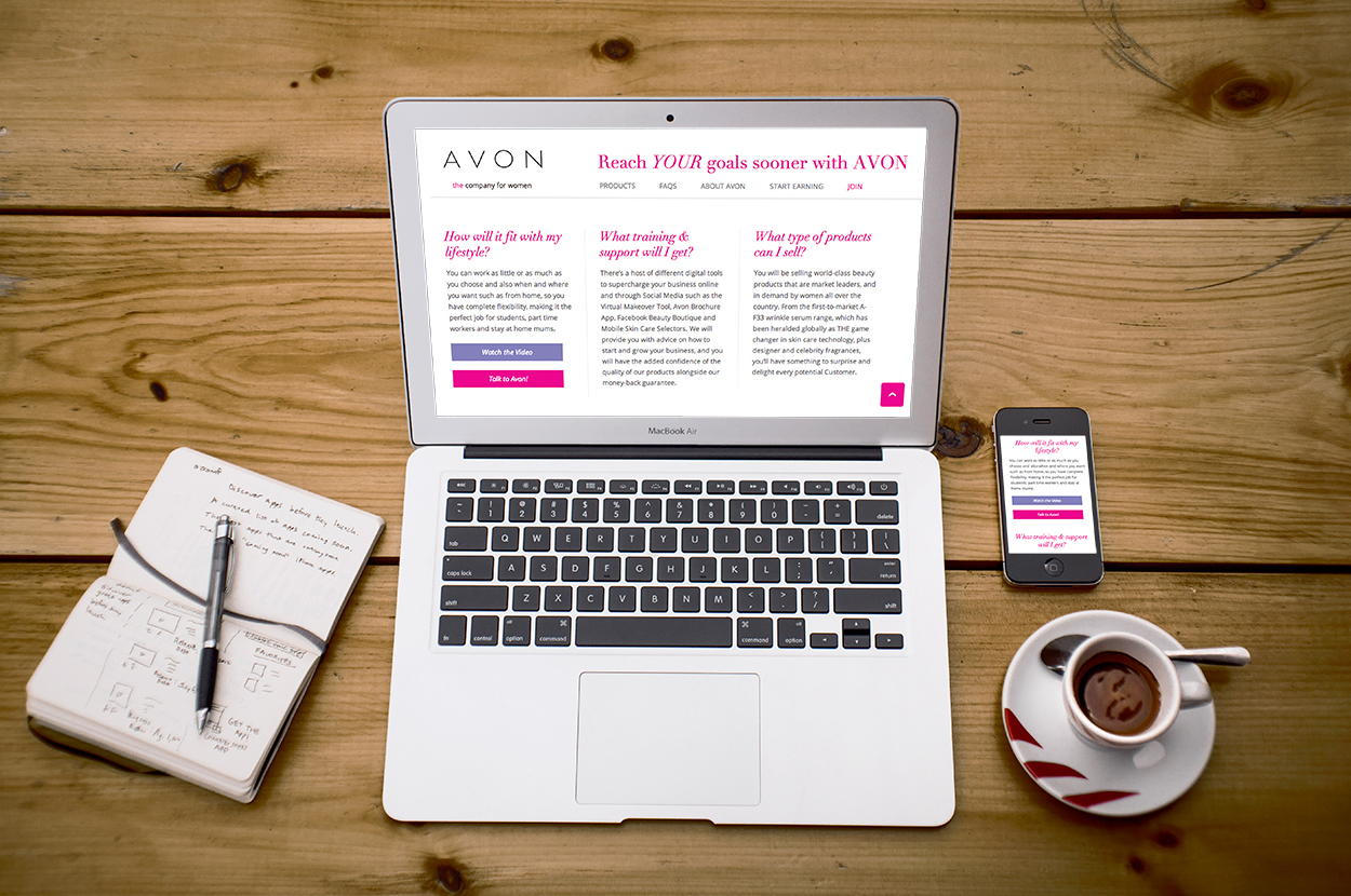 Avon cosmetics membership website design and development
